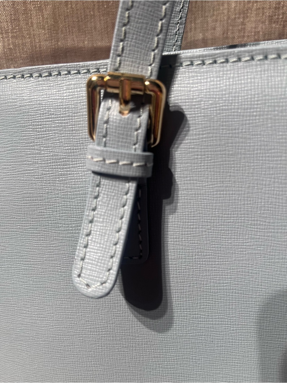 Italian made baby blue tote - Picture 2 of 15